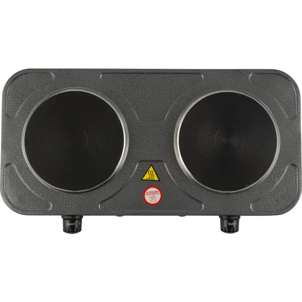 Электрическая настольная плита HomeStar HS-1104 43.5 см 2 конфорки цвет серый