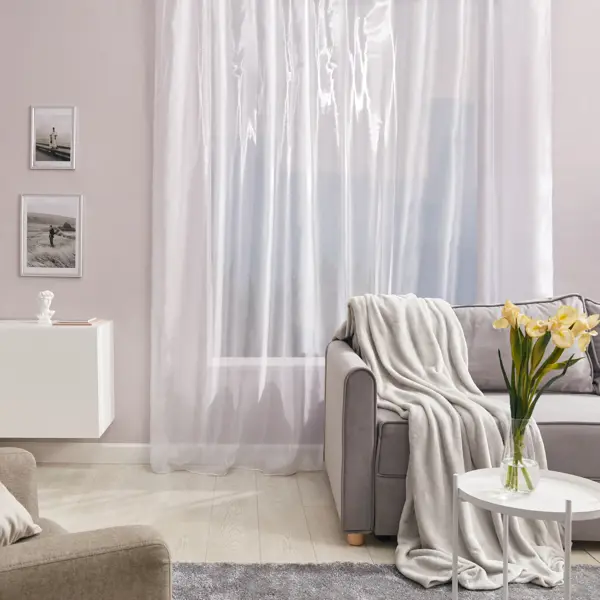 Тюль на ленте Inspire микровуаль 300x280 см цвет белый
