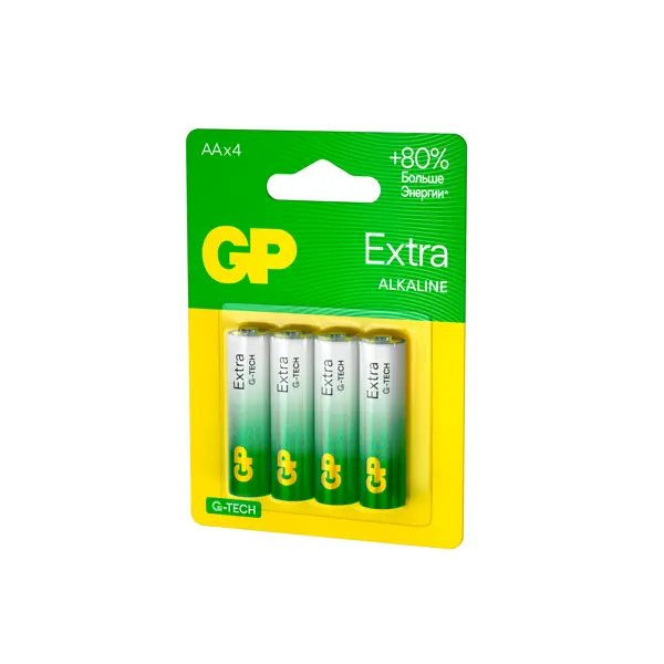 Батарейка GP Extra G-Tech алкалиновая LR6 AA 4 шт.