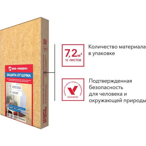 Лист звукоизоляционный Rockwool 1x0.6 м