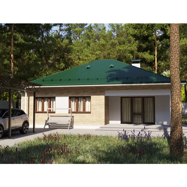 Планка ветровая для металлочерепицы 80x100 мм 2 м 0.4 мм RAL 6005 зеленый