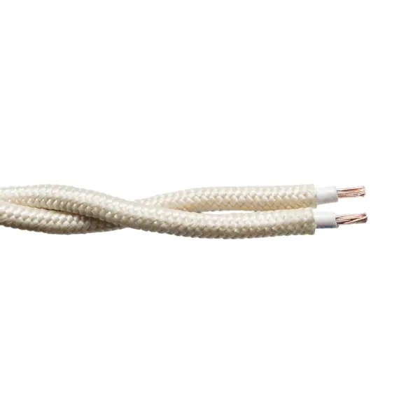 Ретро провод Electraline 2x1.5 на отрез ГОСТ цвет песочное золото