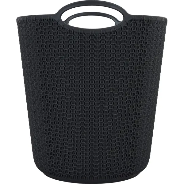 Корзина для мусора Вязание 26x29x26 см 10 л цвет графит