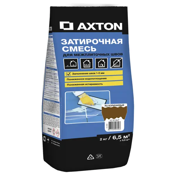 Затирка цементная Axton А400 цвет коричневый 2 кг