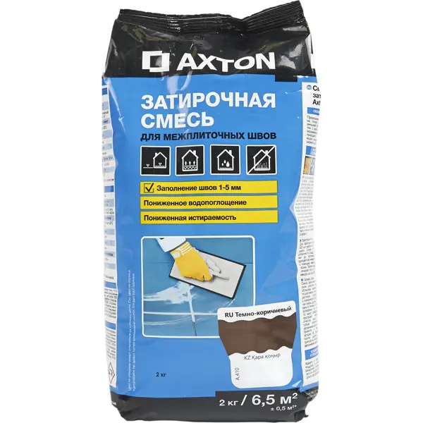 Затирка цементная Axton А.410 цвет темно-коричневый 2 кг