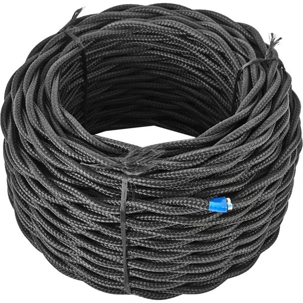 Ретро провод Electraline 2x1.5 20 м ГОСТ цвет черный