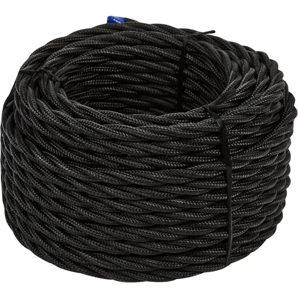 Ретро провод Electraline 3x1.5 20 м ГОСТ цвет чёрный