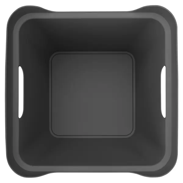 Ящик Luxe 28.6x28.6x28.6 см 18 л пластик с крышкой цвет серый