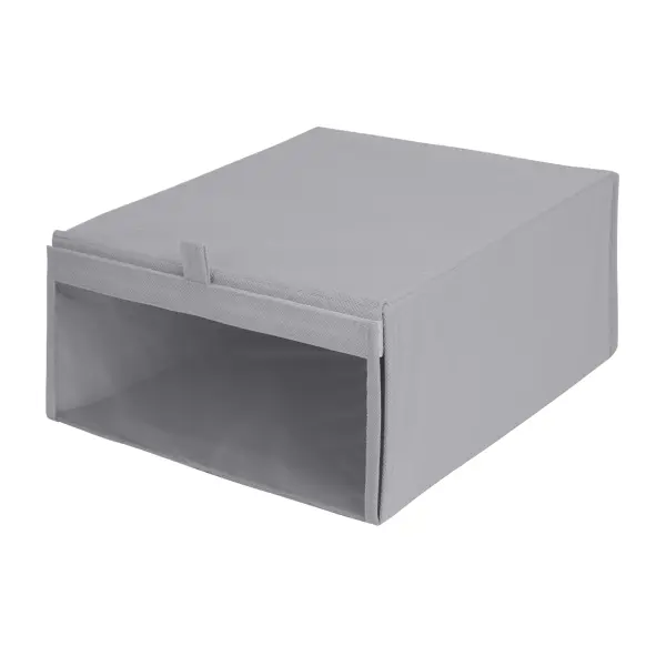 Коробка для обуви Spaceo 28x15x35 см полипропилен цвет гранит