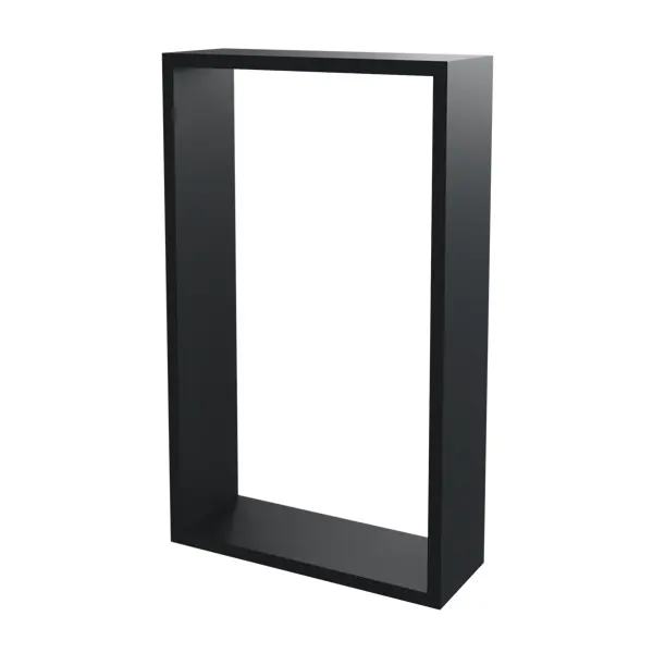 Полка настенная Spaceo 45x27 см/40x22 см МДФ цвет чёрный 2 шт