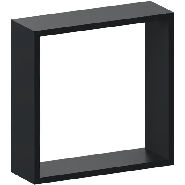 Полка настенная Spaceo 24x24 см/27x27 см/30x30 см МДФ цвет чёрный 3 шт