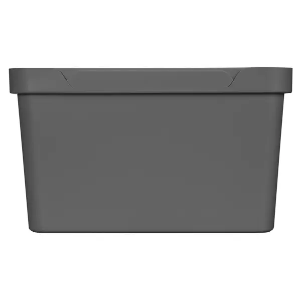 Ящик с крышкой Luxe 38x27.6x22 см 18 л полипропилен цвет серый