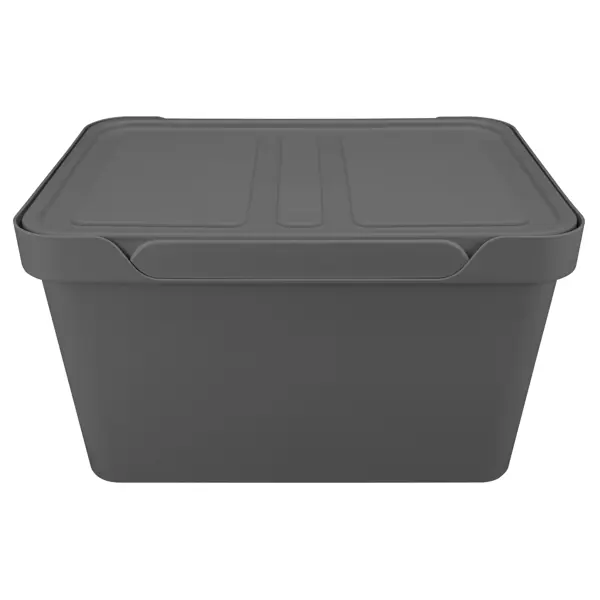 Ящик с крышкой Luxe 38x27.6x22 см 18 л полипропилен цвет серый