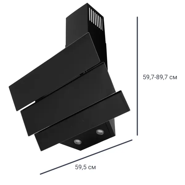 Вытяжка наклонная Kitll KCH 6103 60 см цвет чёрный