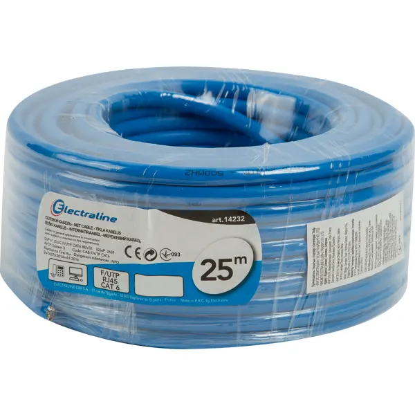 Кабель сетевой Electraline FTP 6E ø5.2 мм 25 м медь