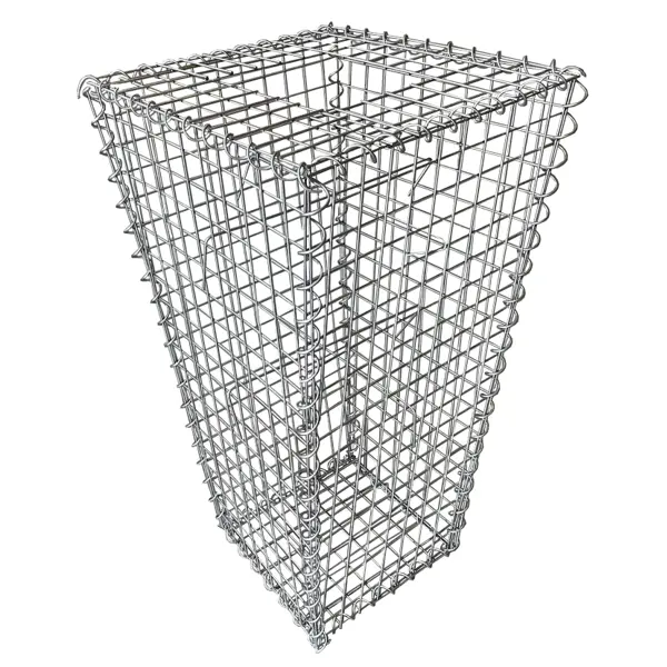 Габион-вазон 55x55x100 см оцинкованная сталь серый
