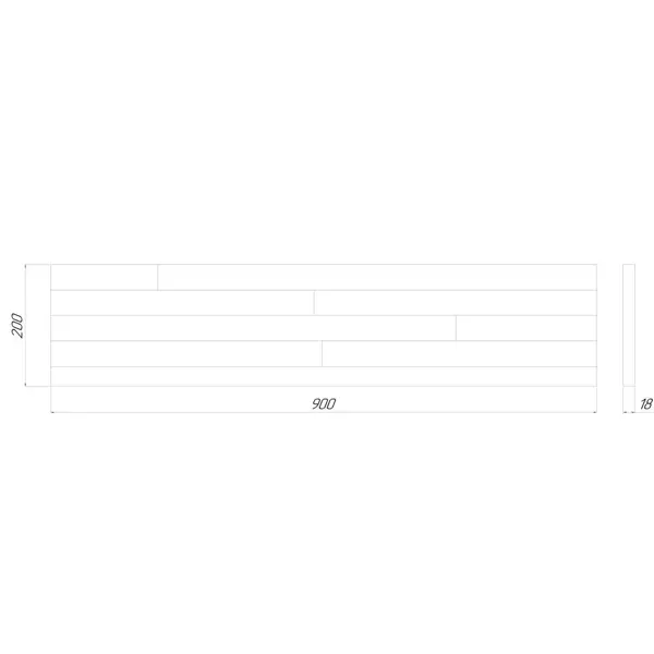 Подступенок сращенный лиственница 900x200x18 мм