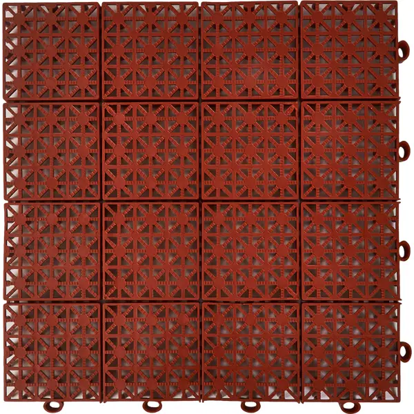 Модульное покрытие Pol Plast 30x30x1.1 см 9 шт 0.81 м² цвет коричневый