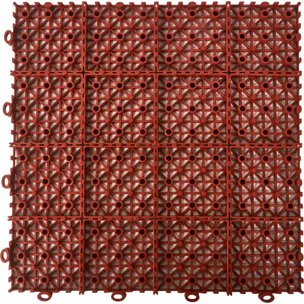 Модульное покрытие Pol Plast 30x30x1.1 см 9 шт 0.81 м² цвет коричневый