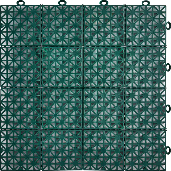 Модульное покрытие Pol Plast 30x30x1.1 см 9 шт 0.81 м² цвет зеленый