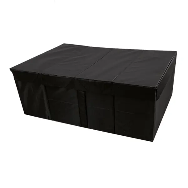 Короб для хранения с крышкой 55x18x52 см полиэстер цвет черный