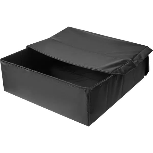Короб для хранения с крышкой 55x18x52 см полиэстер цвет черный