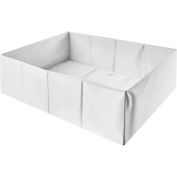 Короб для хранения с крышкой 55x18x39 см полиэстер цвет белый