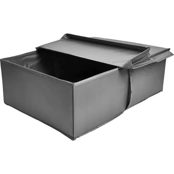 Короб для хранения с крышкой 55x18x39 см полиэстер цвет серый