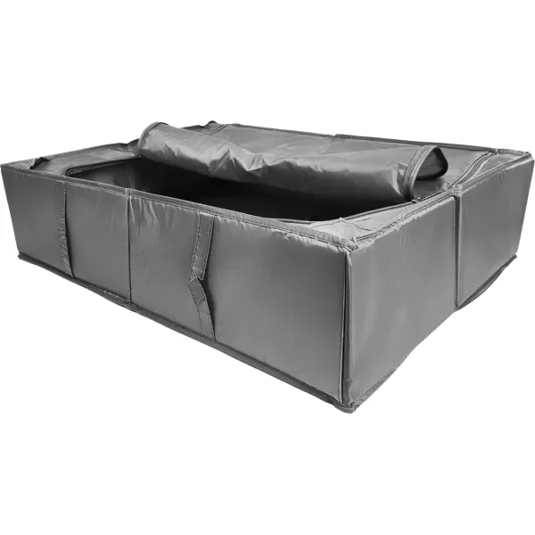 Короб для хранения с крышкой 72x18x52 см полиэстер цвет серый