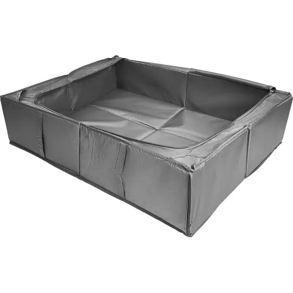 Короб для хранения с крышкой 72x18x52 см полиэстер цвет серый