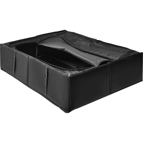 Короб для хранения с крышкой 72x18x52 см полиэстер цвет черный