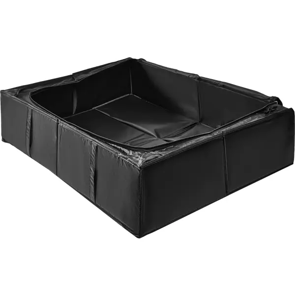 Короб для хранения с крышкой 72x18x52 см полиэстер цвет черный