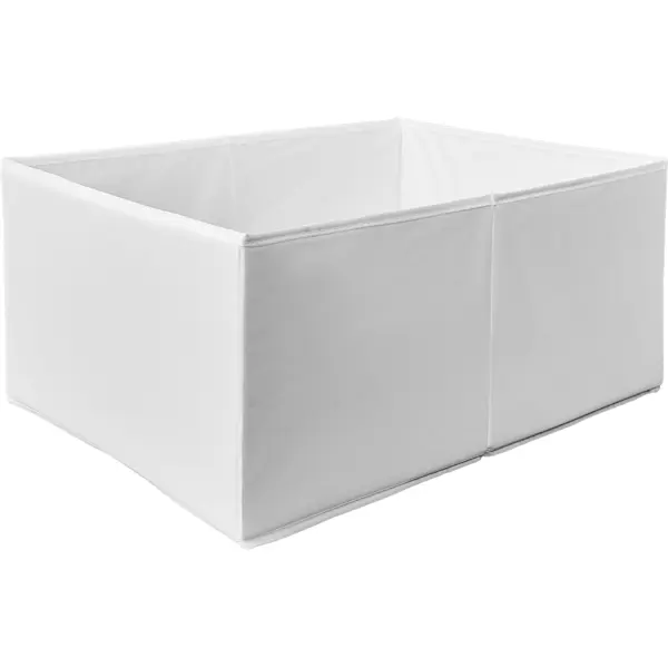 Короб для хранения без крышки 55x25x39 см полиэстер цвет белый