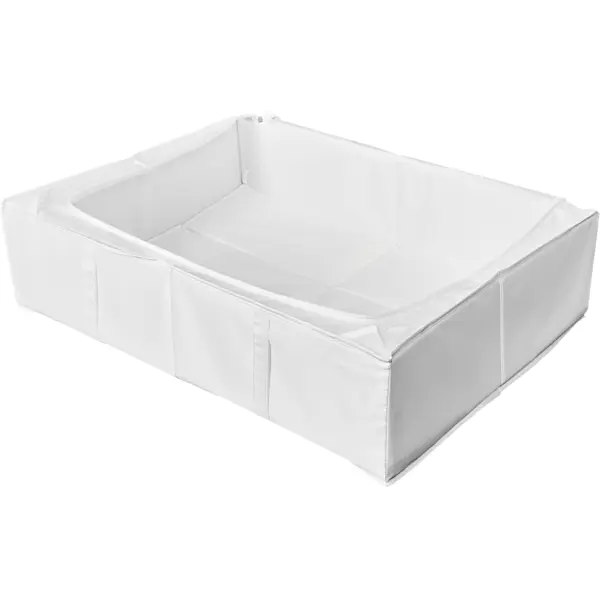 Короб для хранения с крышкой 72x18x52 см полиэстер цвет белый