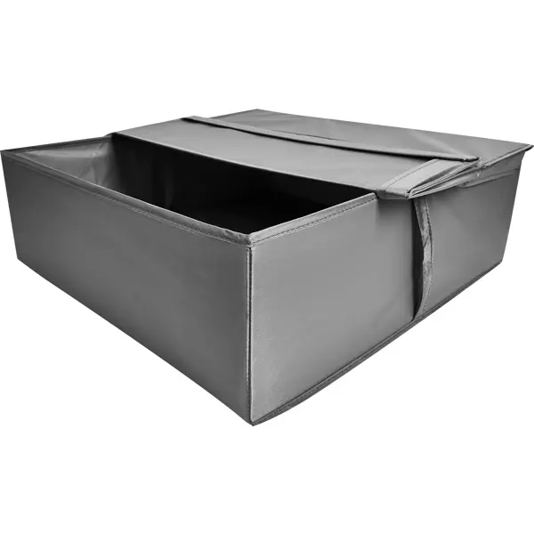 Короб для хранения с крышкой 55x18x52 полиэстер цвет серый