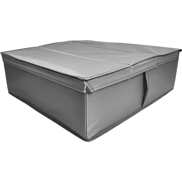 Короб для хранения с крышкой 55x18x52 полиэстер цвет серый