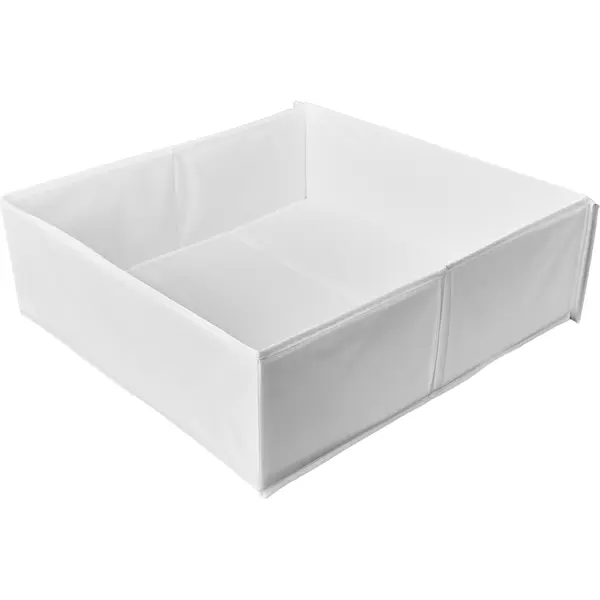 Короб для хранения с крышкой 55x18x52 полиэстер цвет белый
