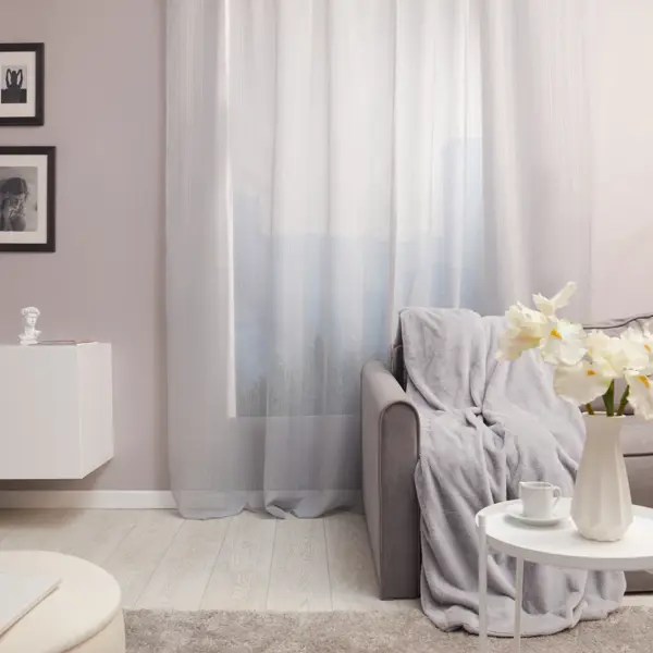 Тюль на ленте Inspire Tonia 300x280 см цвет светло-серый Granit 5