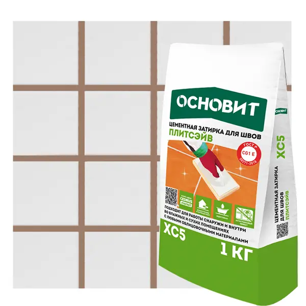 Затирка цементная Основит XC5 цвет светло-коричневый 1 кг