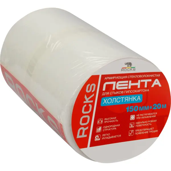 Лента стеклотканевая Rocks 30 г/м² 150 мм x 20 м
