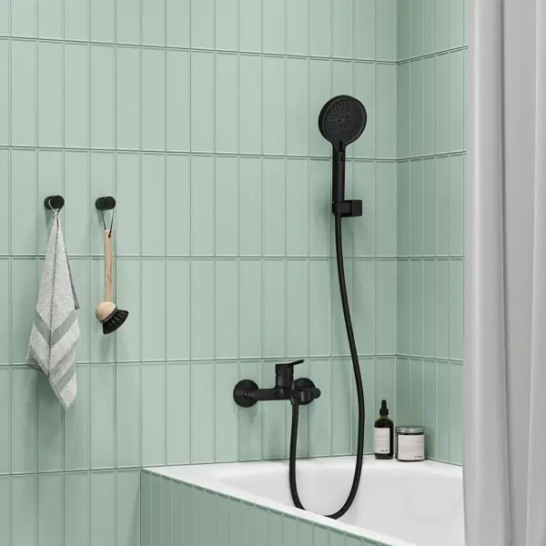 Лейка для душа Iddis Agua AGU3FB0i18 3 режима цвет черный матовый
