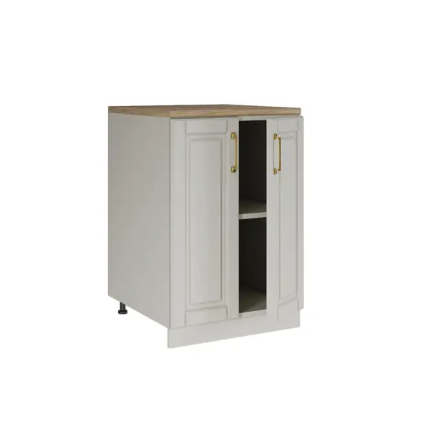 Кухонный шкаф напольный Лача 60x85x60 см МДФ цвет ванильный