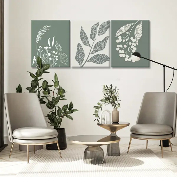 Картина модульная Ботаника 40x50 см 3 шт.
