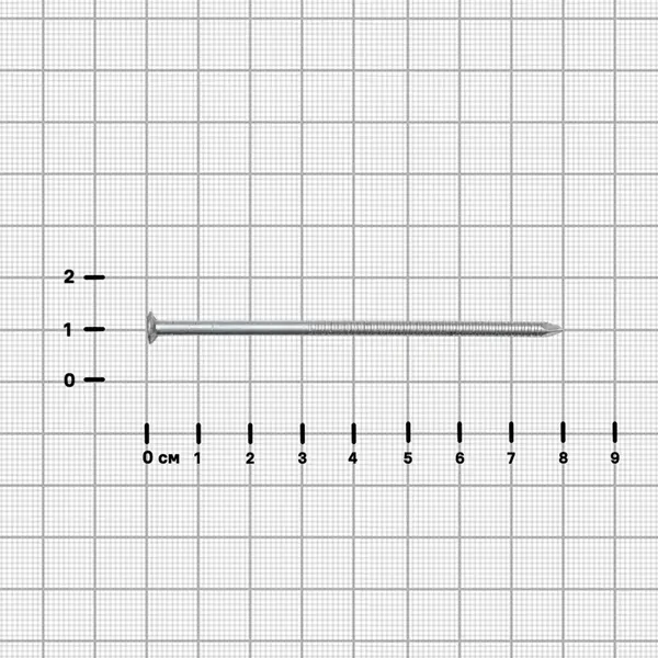 Гвозди ершеные 3.2x80 мм 1 кг
