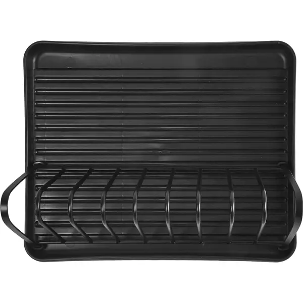 Сушилка для посуды с поддоном Delinia 36x13.6x29 см металл цвет черный