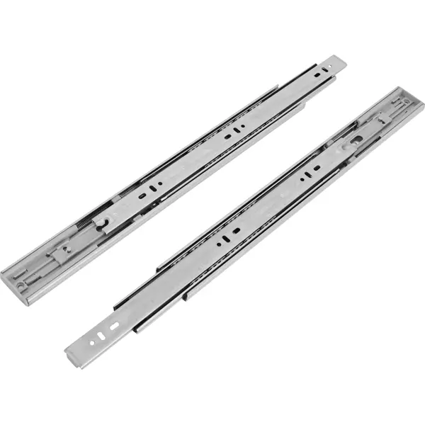 Комплект шариковых направляющих полного выдвижения EDS Chrome Y8114 с доводчиком 45/400 мм сталь, цвет серебро