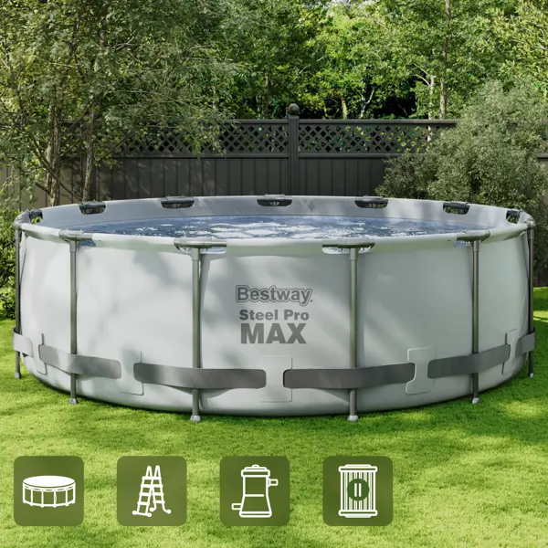 Каркасный бассейн Bestway Steel Pro Max 3.96x1.22 12690 л