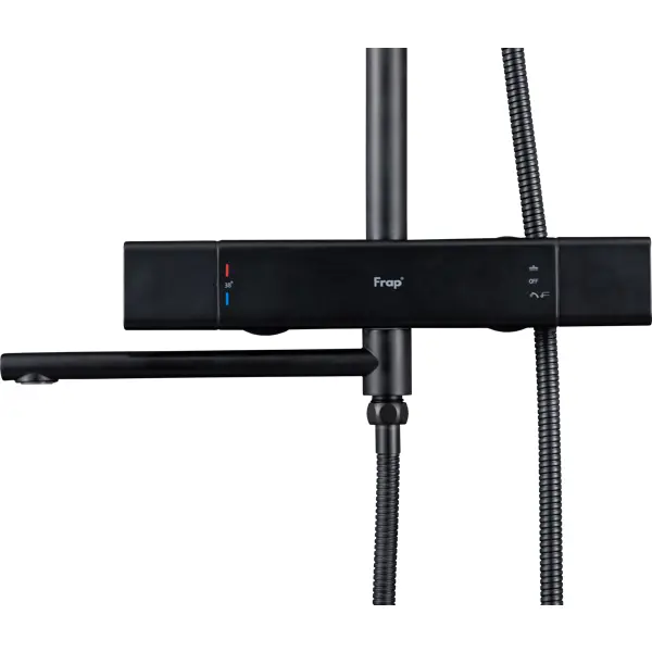 Душевая система Frap Arne F25204-6 с термостатом 3 режима цвет черный