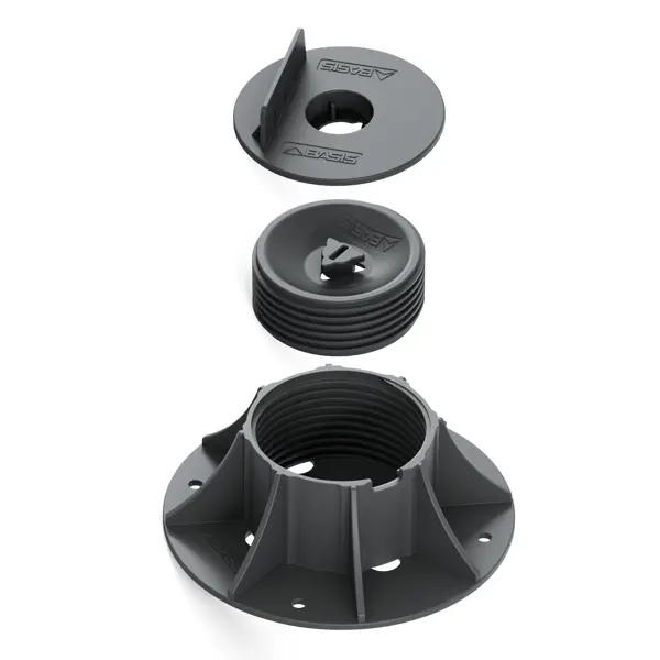 Опора для террасной доски T-Decks Professional 75-125 мм цвет черный