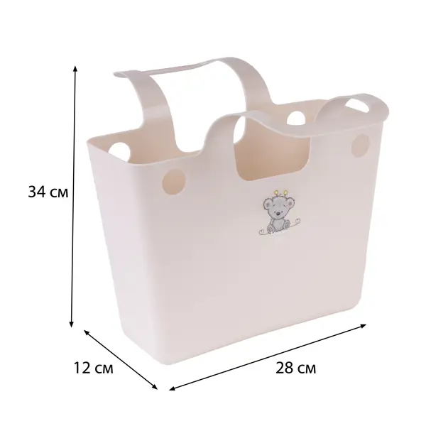 Корзина Berossi Mommy Love 11.06x34.36x28.0 см пластик платина